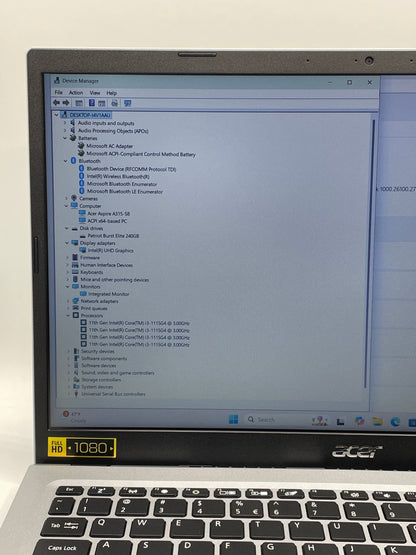 Acer Aspire 3 A315-58 15.6" i3-1115G4 3.0GHz 12GB RAM 240GB SSD