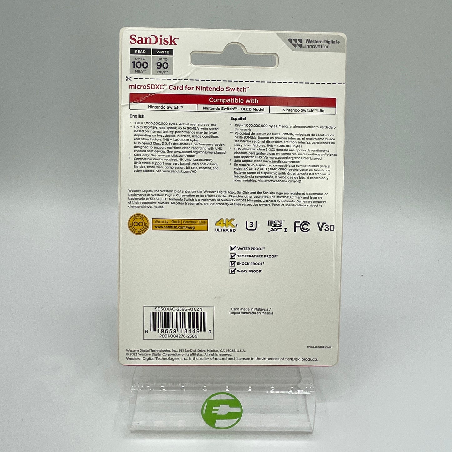 New Sandisk microSDXC 256GB Nintendo Switch Card