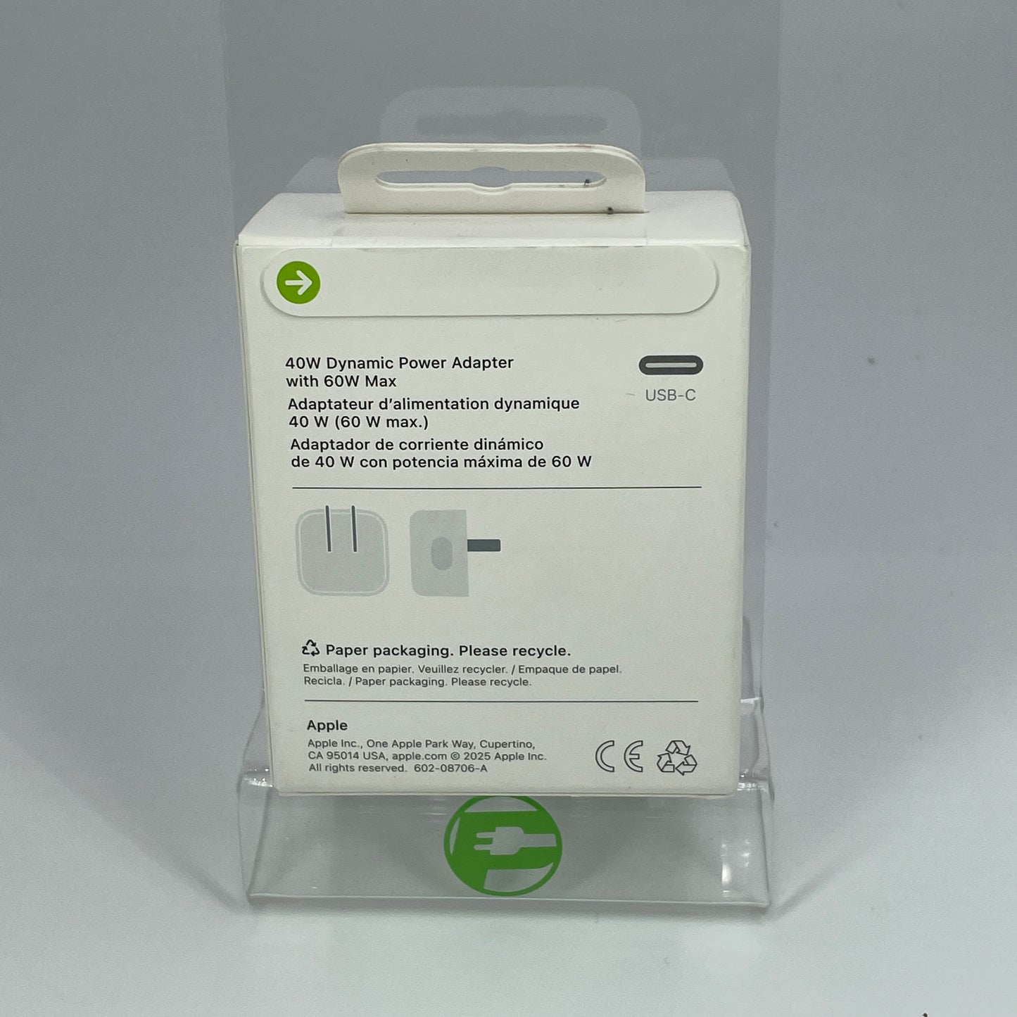 New 2025 Apple - 40W Dynamic Power Adapter with 60W Max MGKN4AM/A