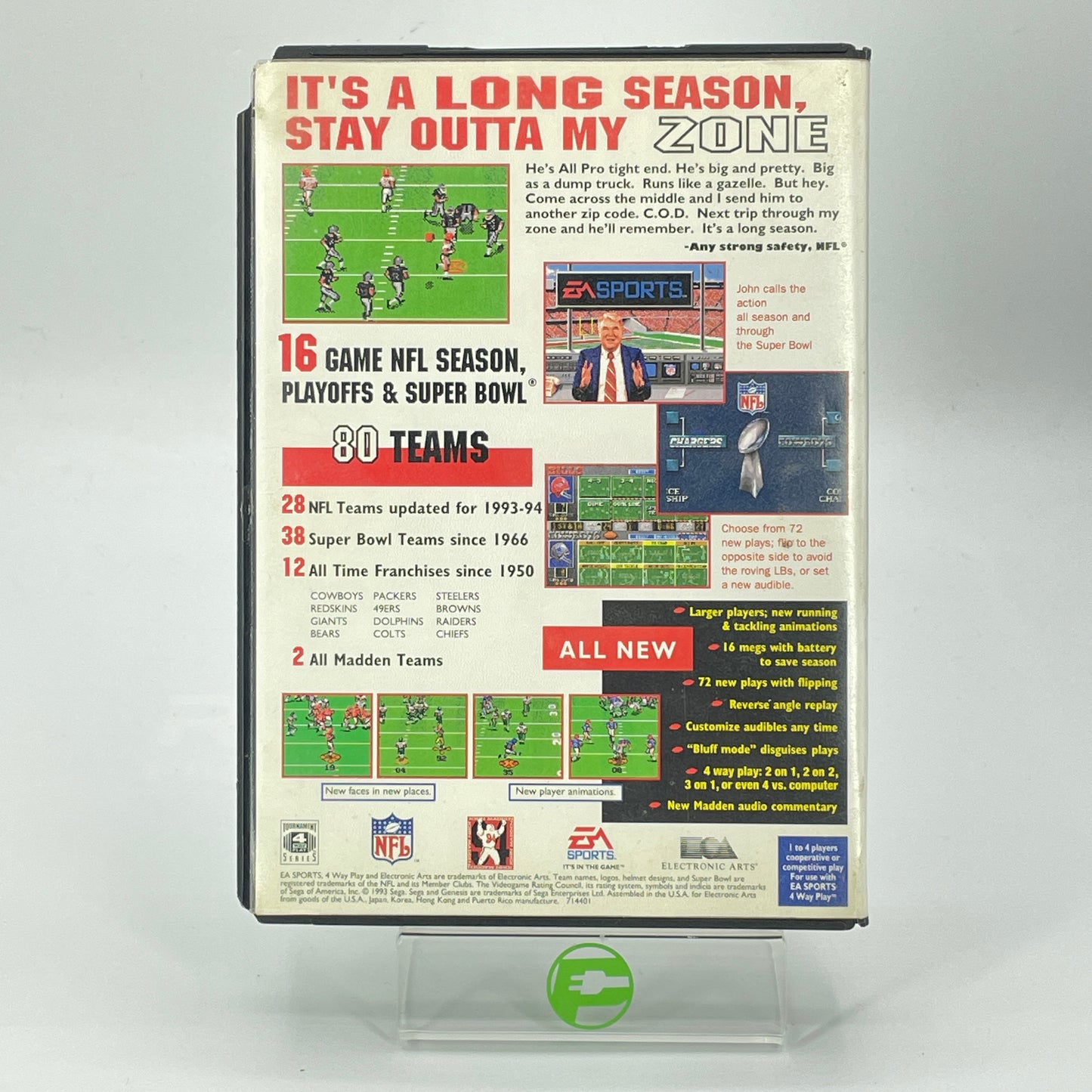 Madden NFL '94 (Sega Genesis, 1994)