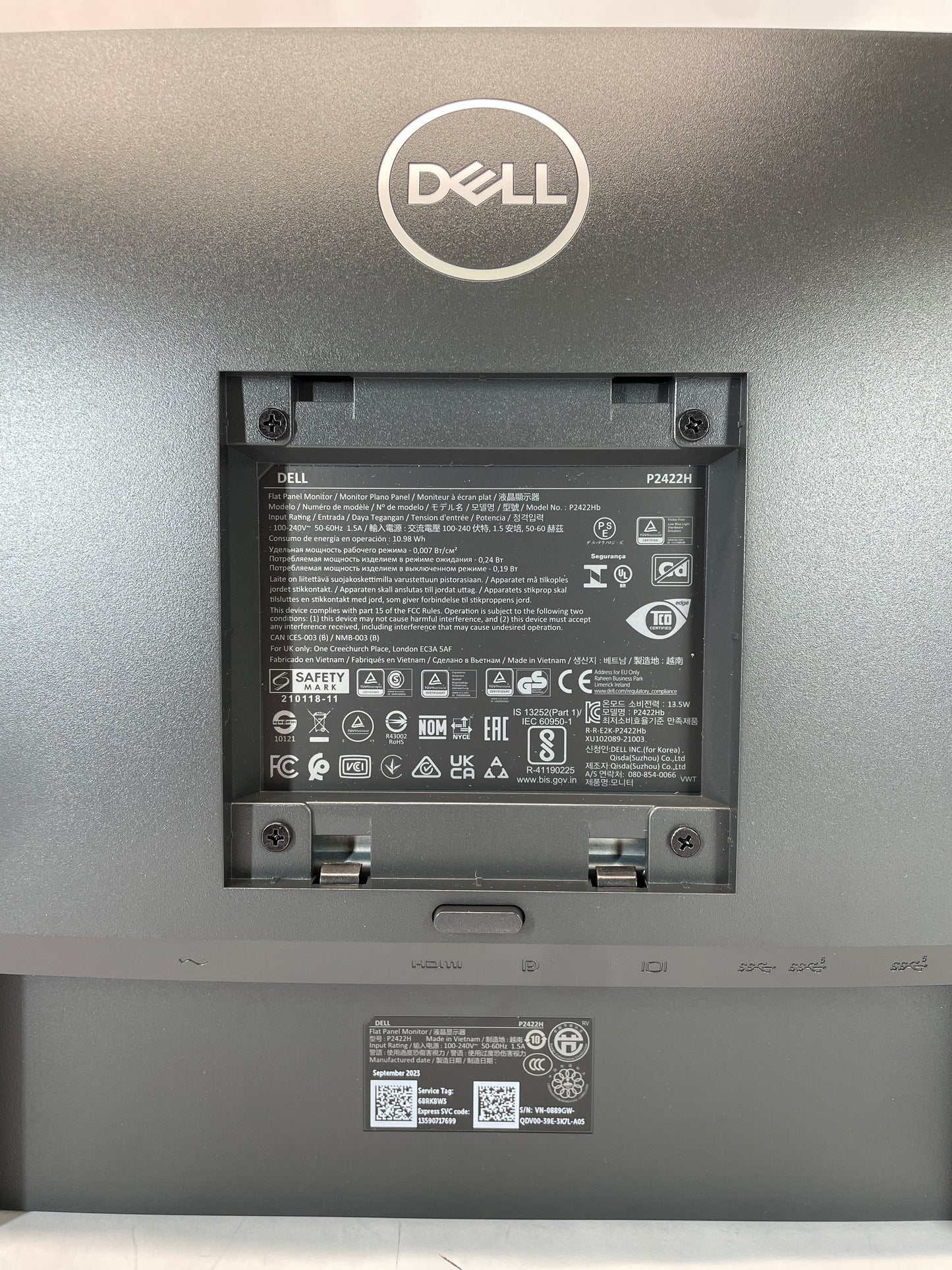 Dell 24" P2422H IPS LCD 60Hz Flat Panel Monitor