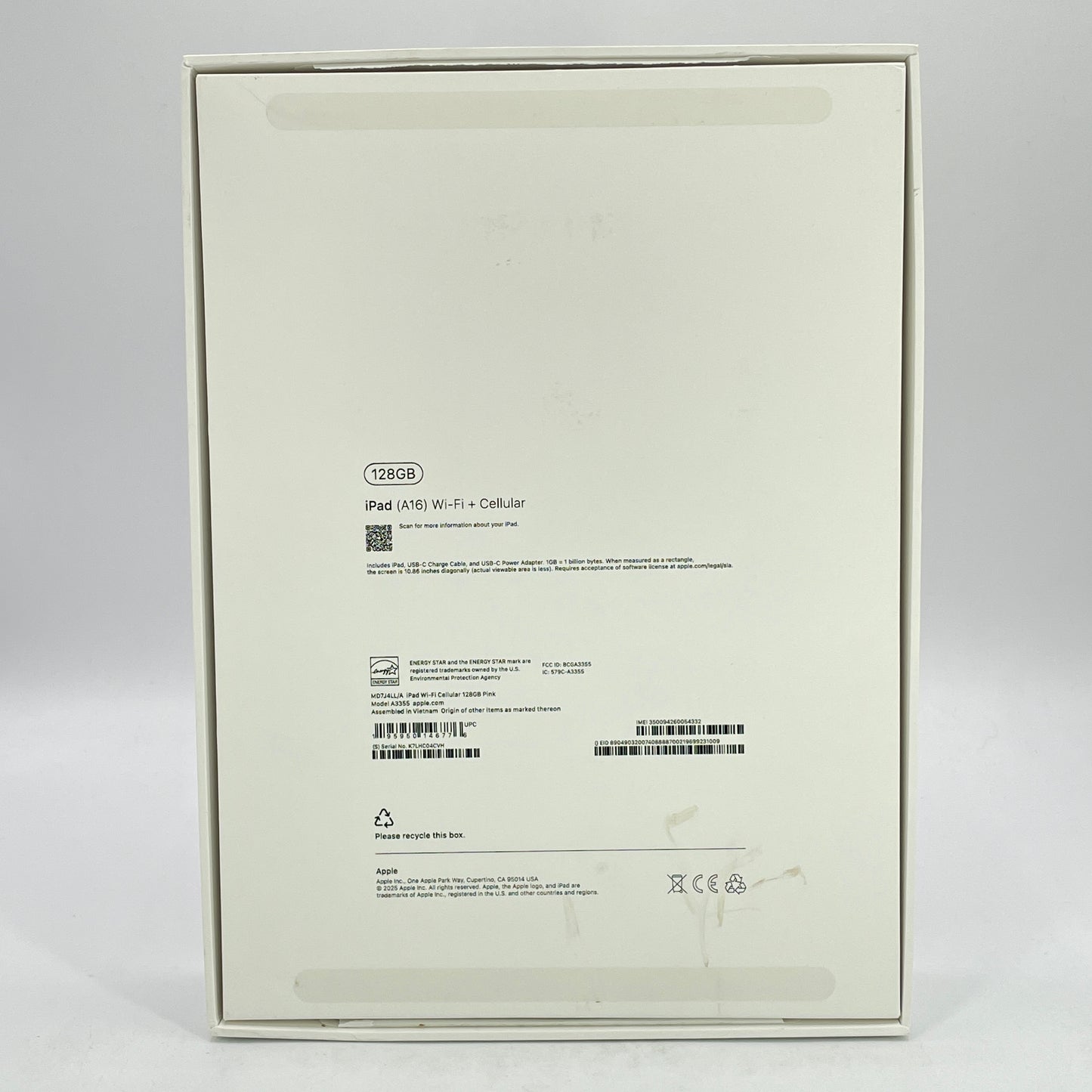 Unlocked Apple iPad 11" (A16) 128GB Pink MD7J4LL/A