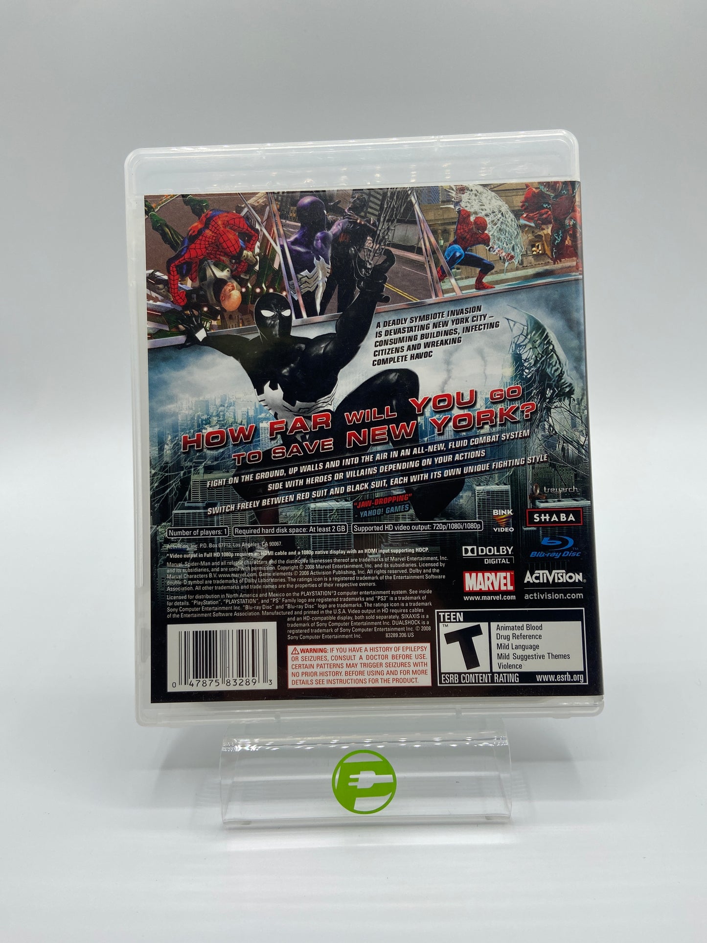 Spiderman Web of Shadows (Sony PlayStation 3 PS3, 2008)