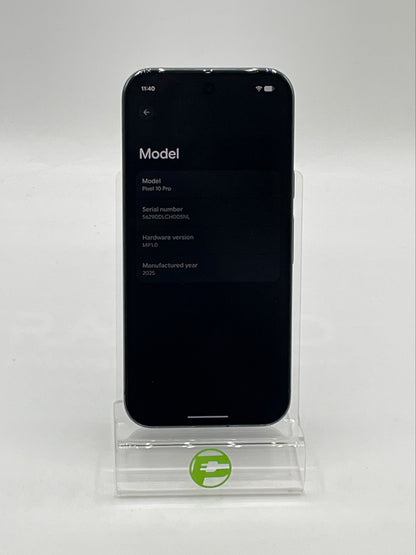 Unlocked Google Pixel 10 Pro 128GB Charcoal G4QUR